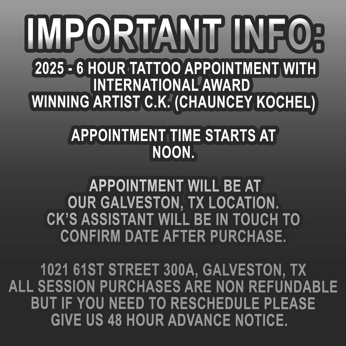BUY ONE GET ONE 1/2 OFF - 2 SESSIONS WITH CK