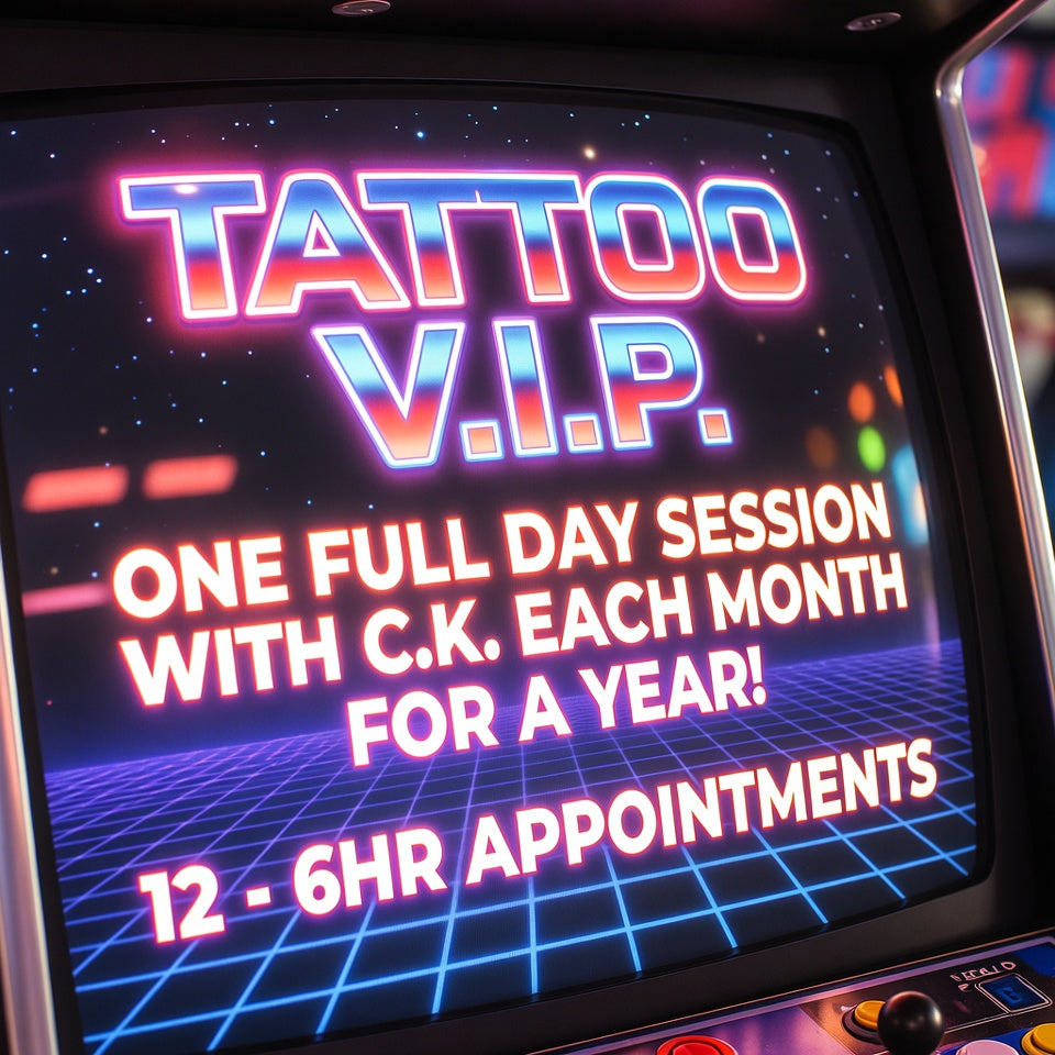 Twelve 6-Hour Tattoo Sessions