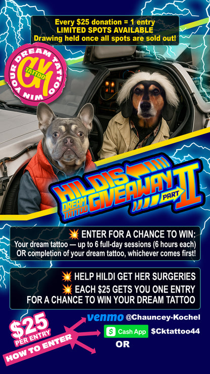 Hildi's Dream Tattoo Giveaway DONATION